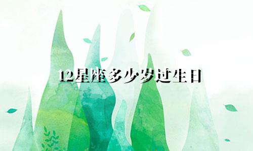 12星座多少岁过生日