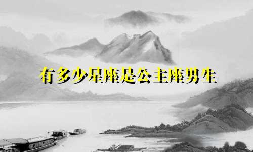 有多少星座是公主座男生