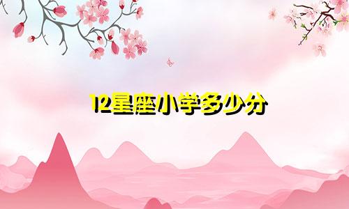 12星座小学多少分 好成绩