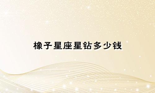 橡子星座星钻多少钱