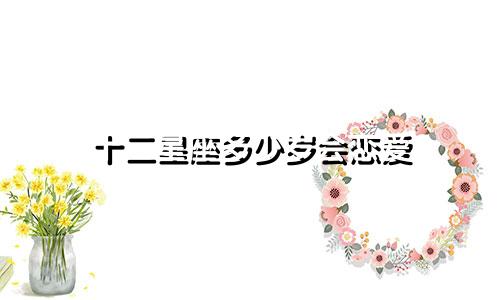 十二星座多少岁会恋爱