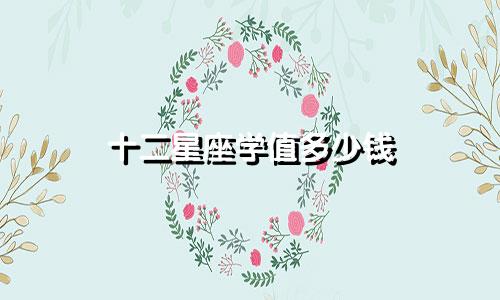 十二星座学值多少钱