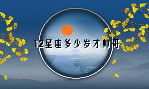 12星座多少岁才帅哥