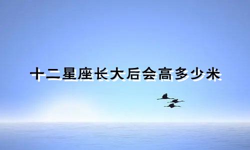 十二星座长大后会高多少米