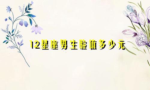 12星座男生脸值多少元