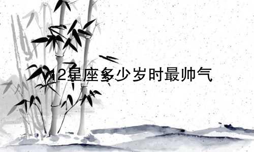 12星座多少岁时最帅气