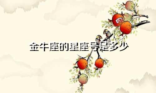 金牛座的星座号是多少