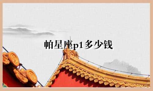 帕星座p1多少钱