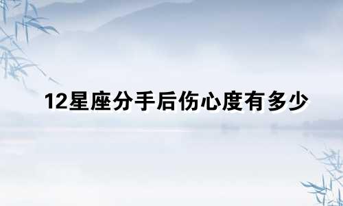 12星座分手后伤心度有多少