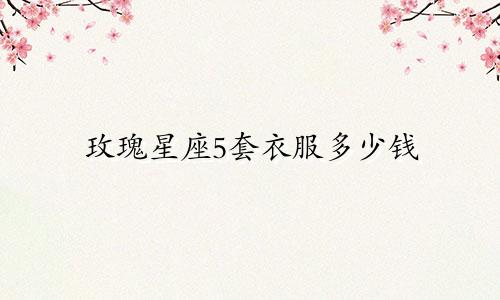 玫瑰星座5套衣服多少钱