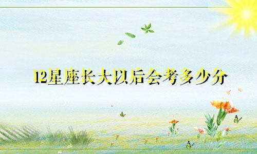 12星座长大以后会考多少分