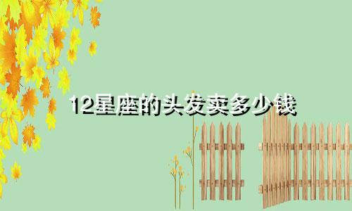 12星座的头发卖多少钱