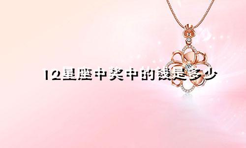 12星座中奖中的钱是多少