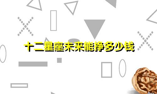 十二星座未来能挣多少钱