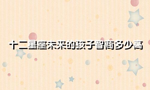 十二星座未来的孩子智商多少高
