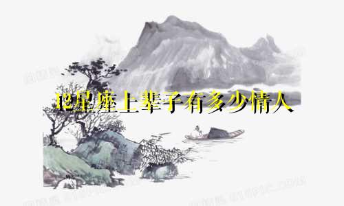 12星座上辈子有多少情人