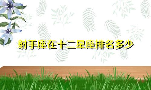 射手座在十二星座排名多少