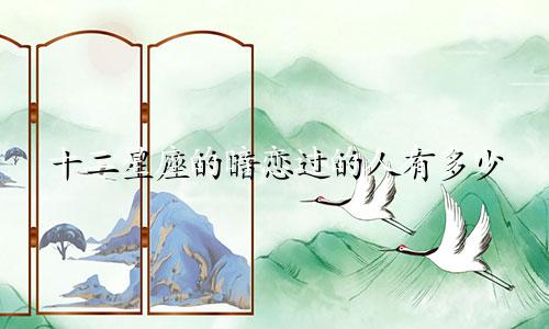 十二星座的暗恋过的人有多少