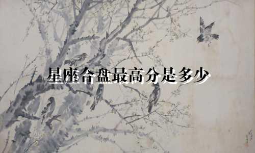 星座合盘最高分是多少