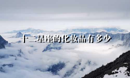 十二星座的化妆品有多少