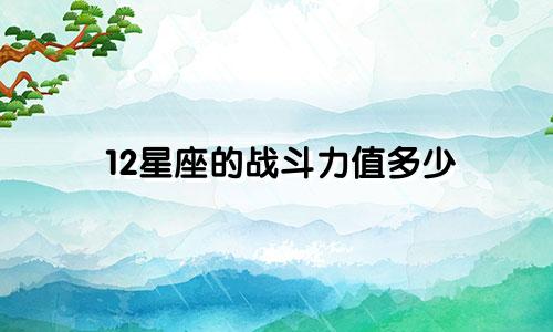 12星座的战斗力值多少