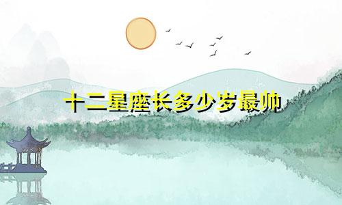 十二星座长多少岁最帅