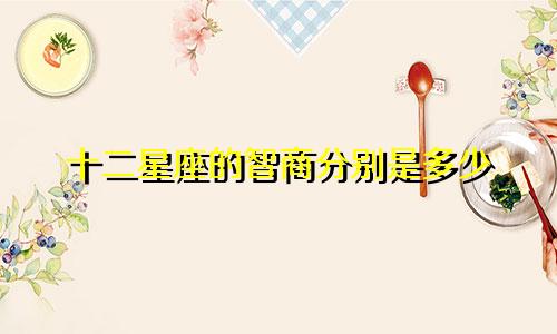 十二星座的智商分别是多少