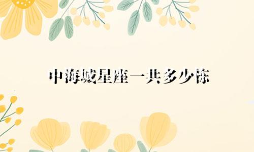 中海城星座一共多少栋