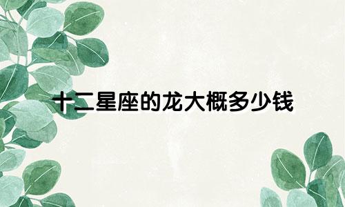 十二星座的龙大概多少钱
