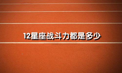 12星座战斗力都是多少