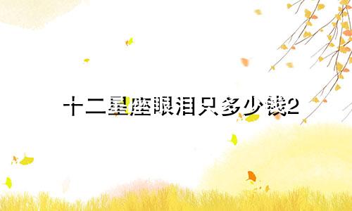 十二星座眼泪只多少钱2
