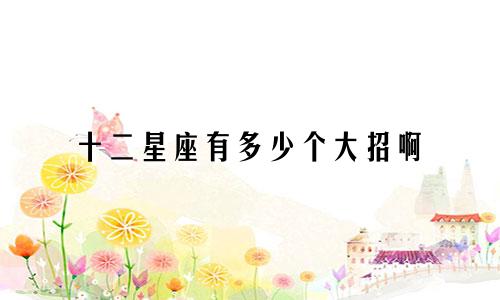 十二星座有多少个大招啊