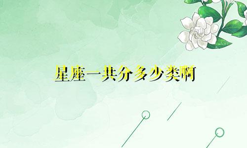星座一共分多少类啊