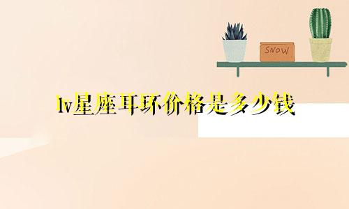 lv星座耳环价格是多少钱