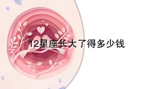 12星座长大了得多少钱