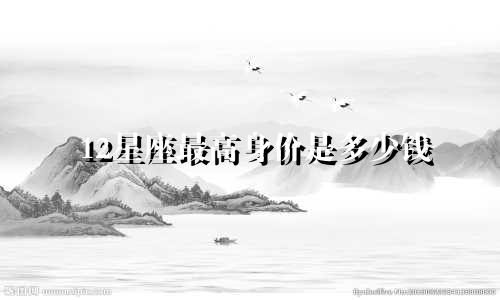 12星座最高身价是多少钱