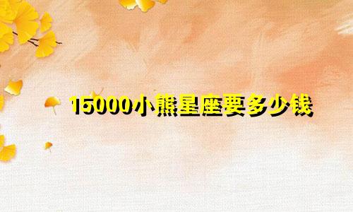 15000小熊星座要多少钱