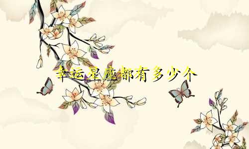 幸运星座都有多少个