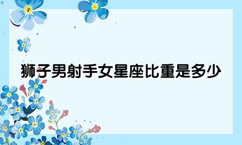 狮子男射手女星座比重是多少