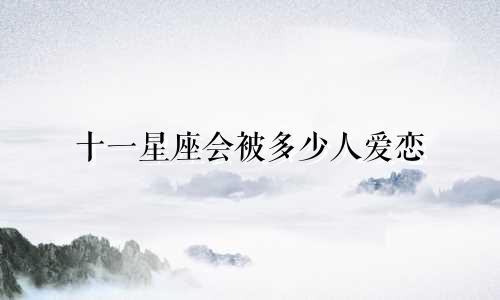 十一星座会被多少人爱恋