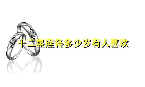 十二星座各多少岁有人喜欢
