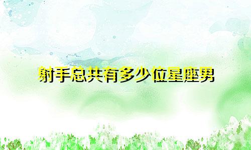 射手总共有多少位星座男