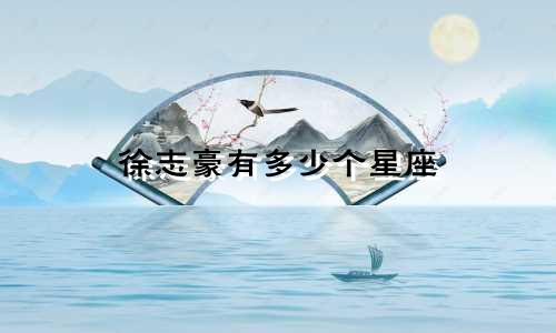 徐志豪有多少个星座