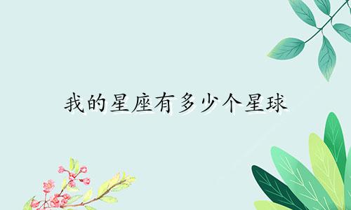 我的星座有多少个星球