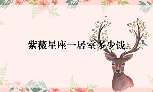 紫薇星座一居室多少钱