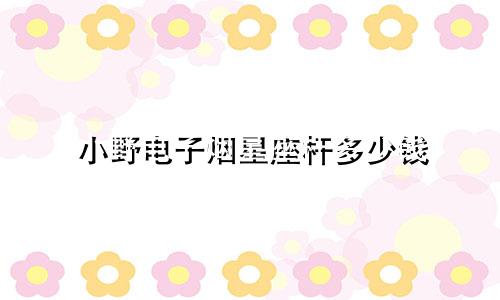 小野电子烟星座杆多少钱