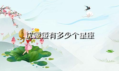 沈嫒媛有多少个星座
