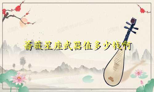 蔷薇星座武器值多少钱啊
