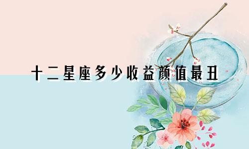 十二星座多少收益颜值最丑