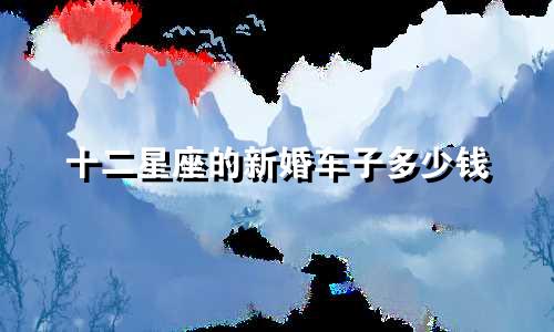 十二星座的新婚车子多少钱